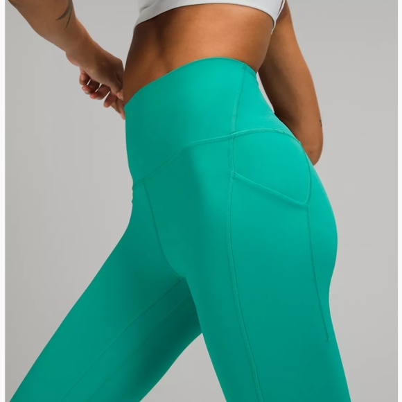 Lululemon Align Pockets 25" Leggings Tights Maldives Green NWOT
